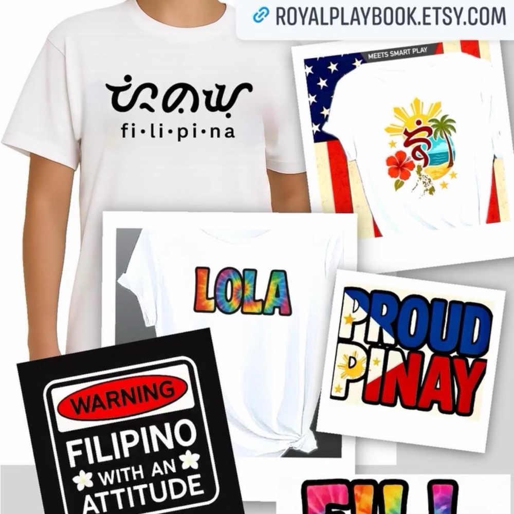 Filipina Pride | Graphic Women's Tee - White/Black/Yellow